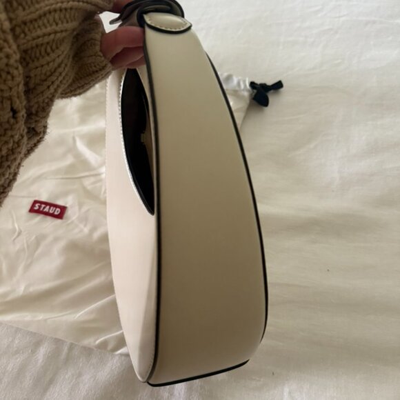STAUD Moon Bag in Cream w/ Dust Bag - Picture 5 of 8